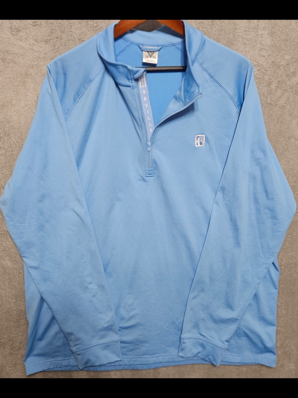 Levelwear 1/4 Zip Pullover Mens XXL Gray Navy Blue Long Sleeve Golf Athletic
